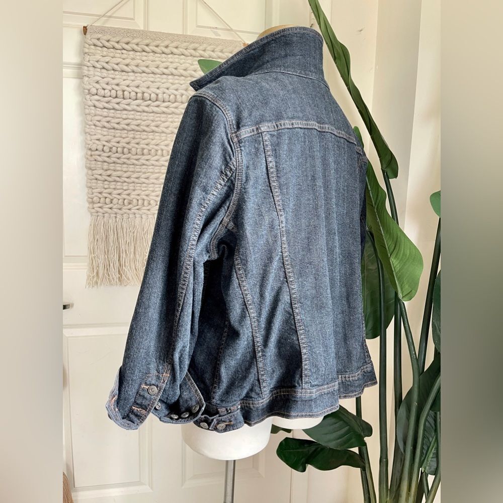 Venezia Jeans Clothing Co. Women's 2X Dark Blue Denim Jacket Size 22/24 - Picture 15 of 15